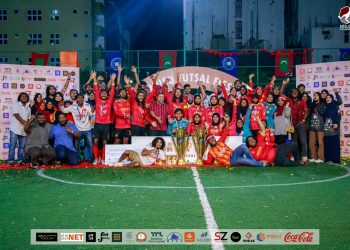 MNUBS Team with 2 championship trophies in MNUSU Futsal Fiesta 2023
