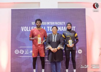 އެމް.އެން.ޔޫ.އެސް.ޔޫ އިންޓަރ ފެކަލްޓީ ވޮލީބޯޅަ މުބާރާތުގެ އެންމެ މޮޅު ކުޅުންތެރިޔަކަށް ޝަހާ އަދި އިޝާން